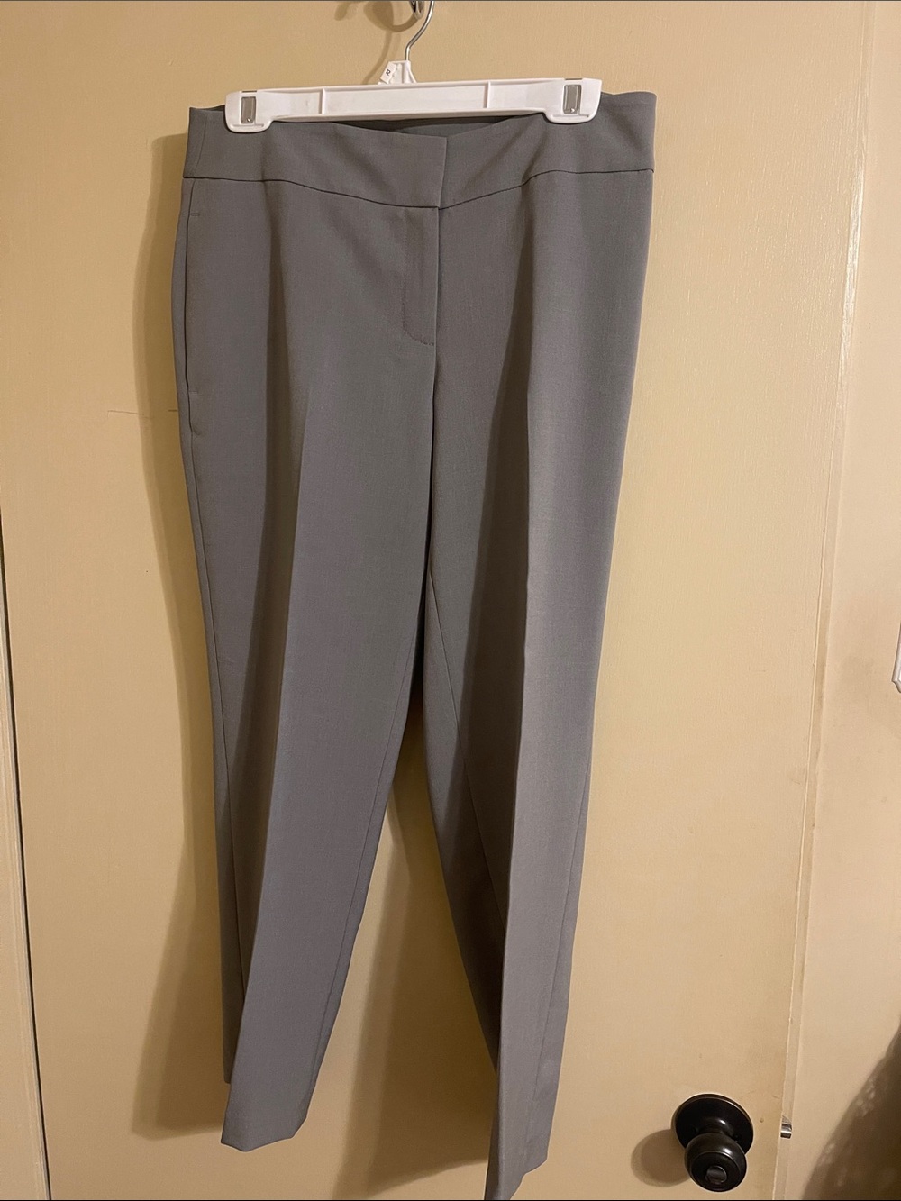 Women's Gray Slim Tailored Trousers